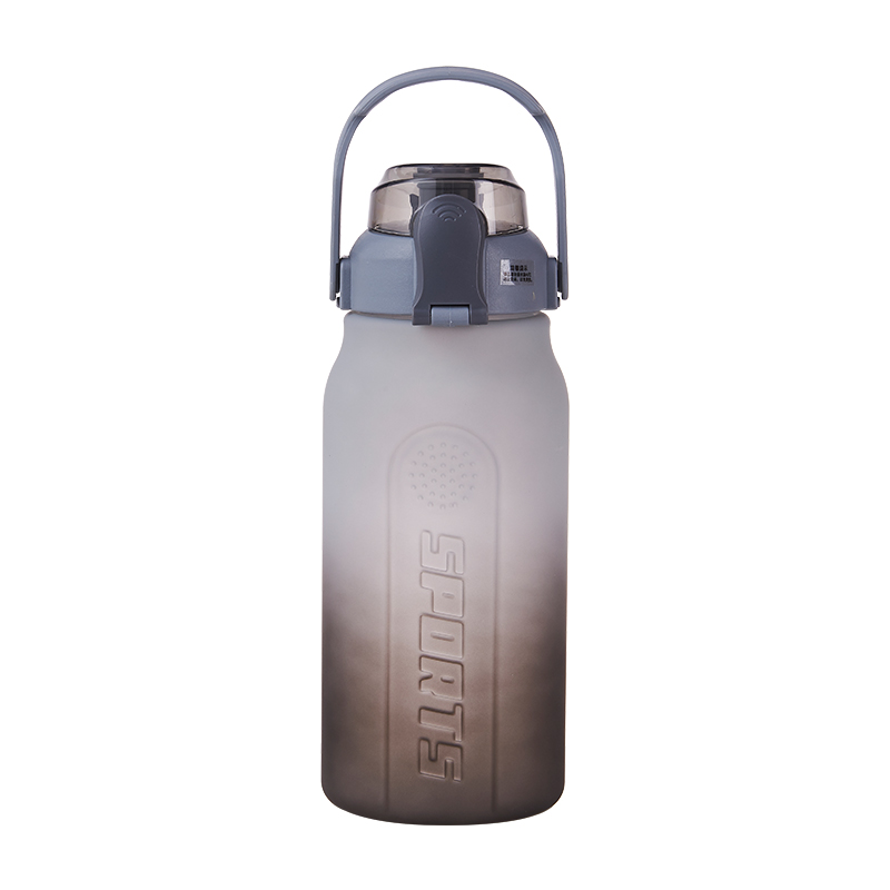 5 Color Gradient Large Capacity Portable Plastic Flip Lid Water Bottle